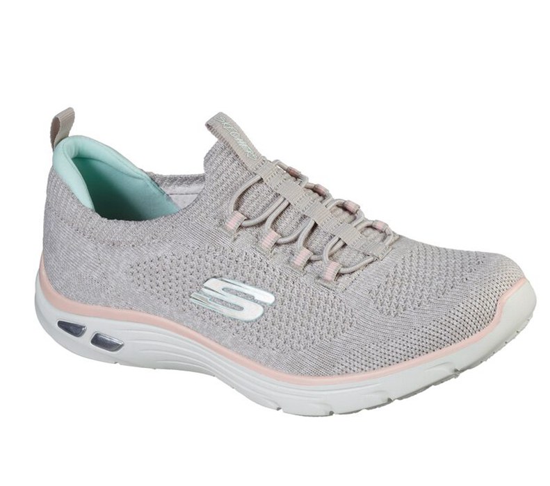 Skechers Dam Rosa Sneakers - Relaxed Fit: Empire D'lux - Sharp Witted - Sverige (INDLU-7964)